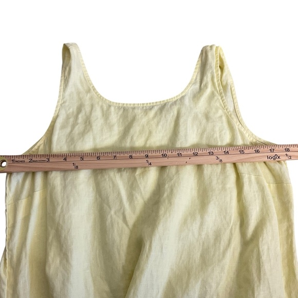 J. Jill Love Linen Sleeveless Shift Dress Yellow Size MP (Petite Medium) - Picture 7 of 8